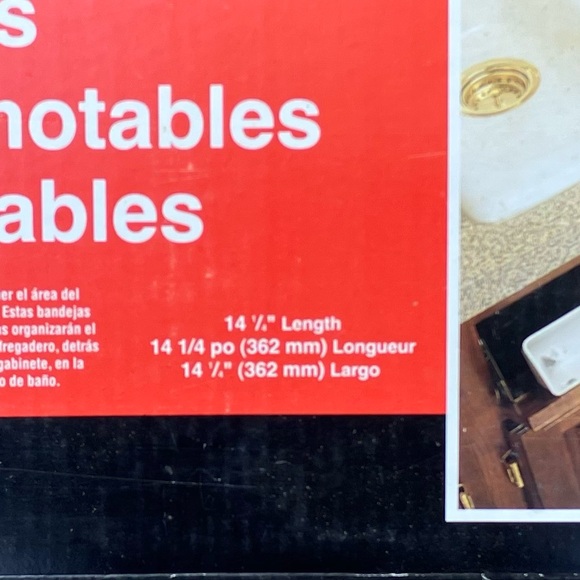 NEW NEVER USED Tip-Out Plastic Sink Trays for Base Cabinet, White, 6572-14-11-52 - Picture 3 of 8